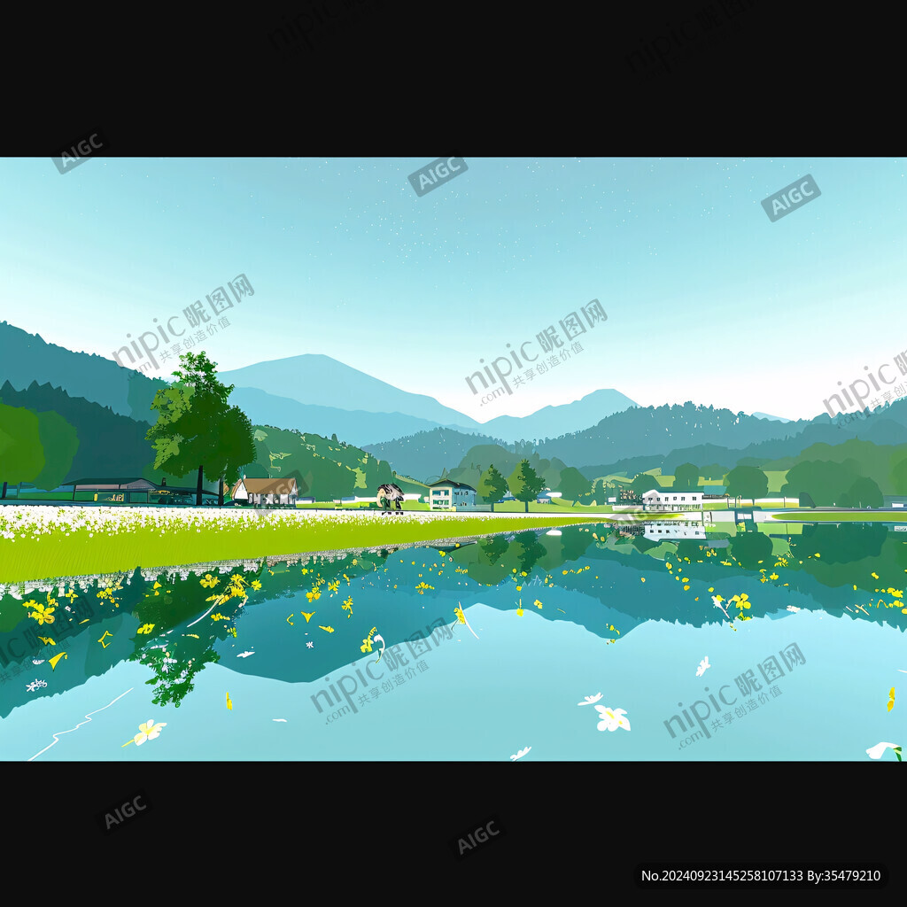 房地产深山湖水人家