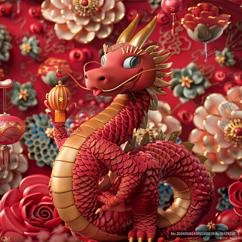 龙年氛围立体造型