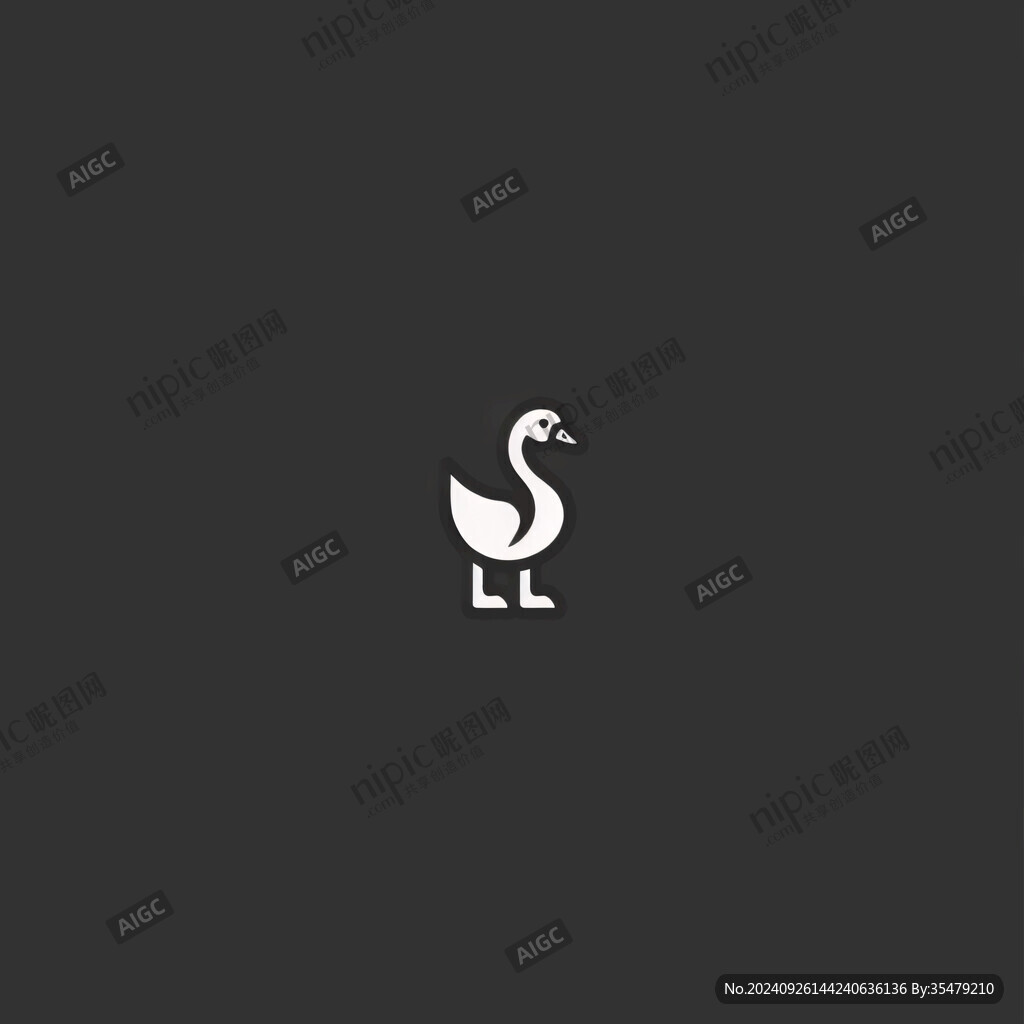 极简鸭子标志设计