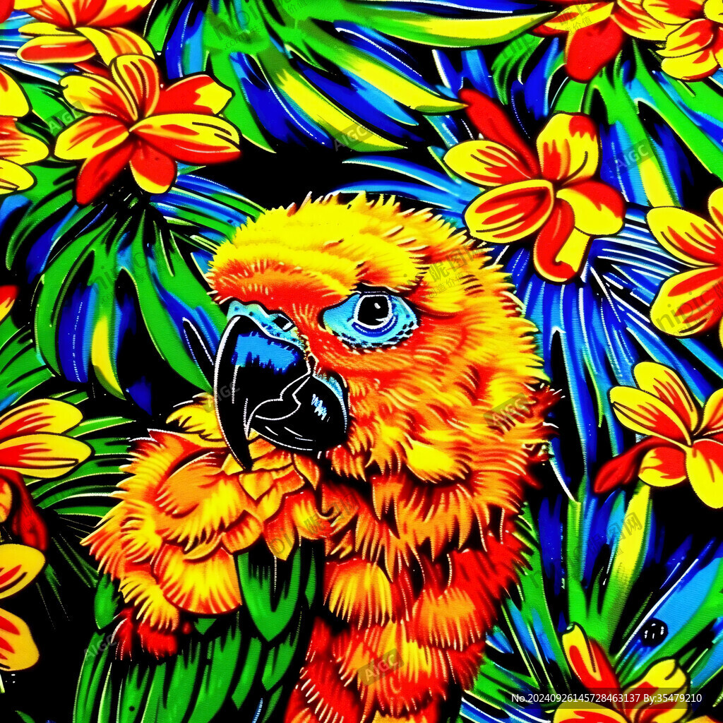 立体画金刚鹦鹉