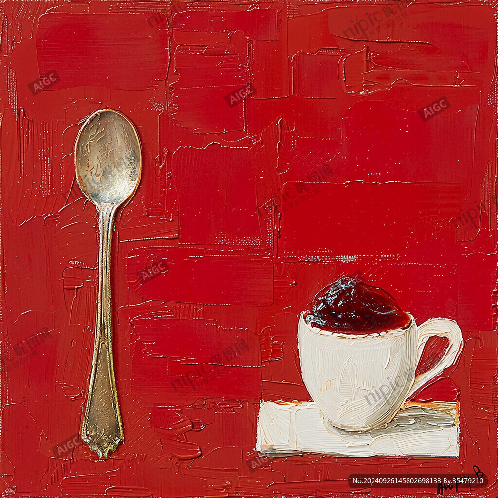 个性咖啡油画
