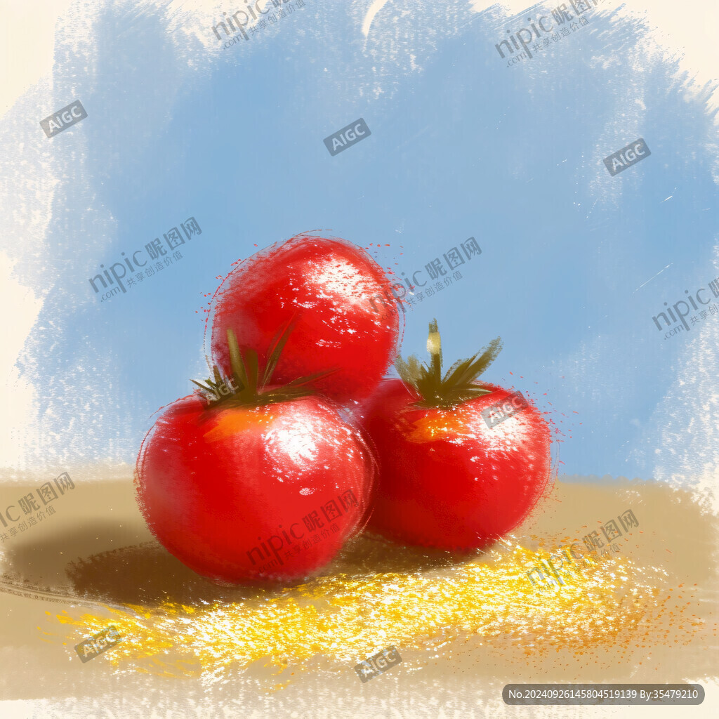 圣女果噪点插画