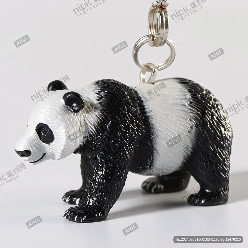 可爱熊猫钥匙扣