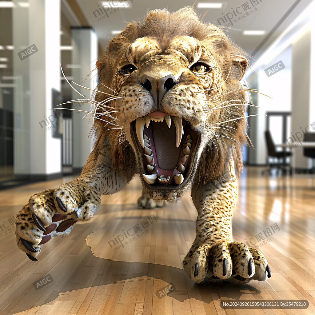 办公室里的狮子怒吼
