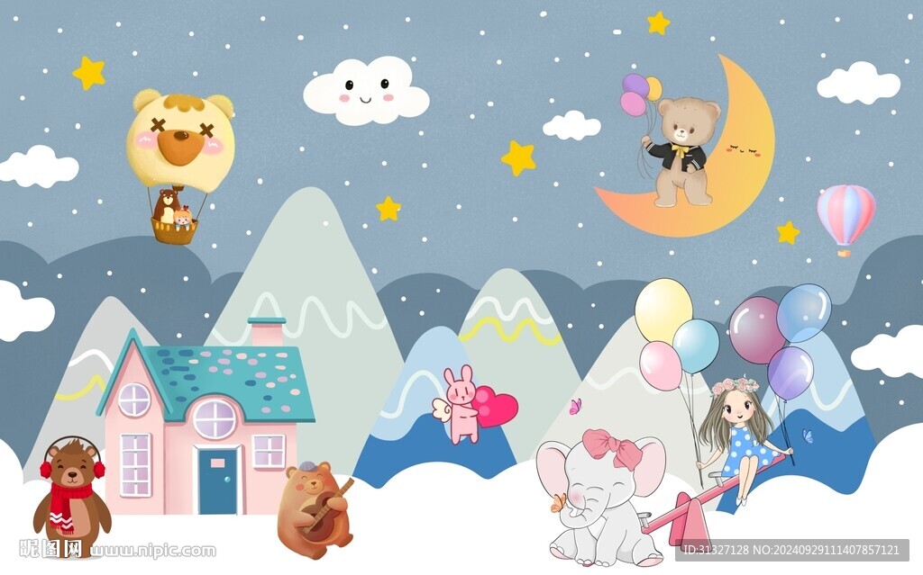 卡通手绘乐队背景