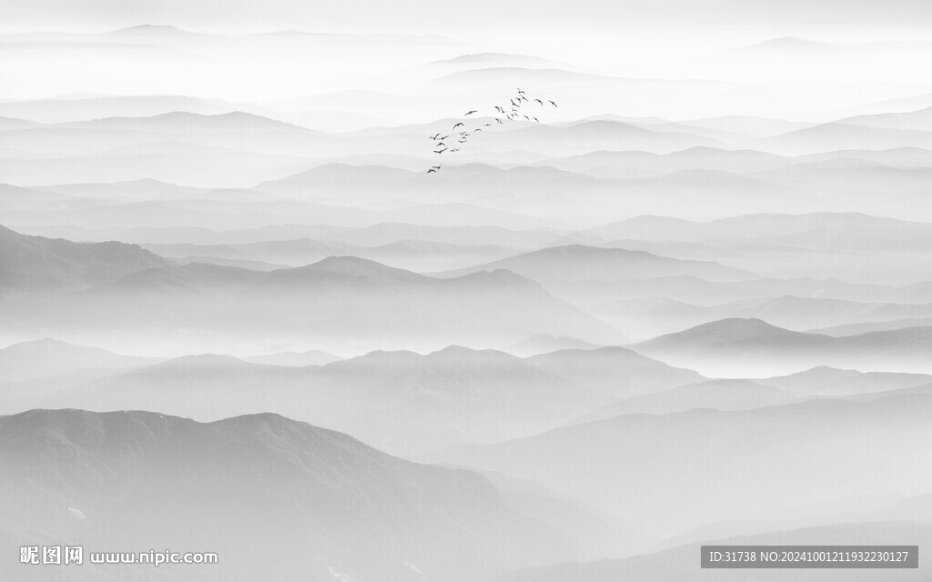 水墨意境山水画