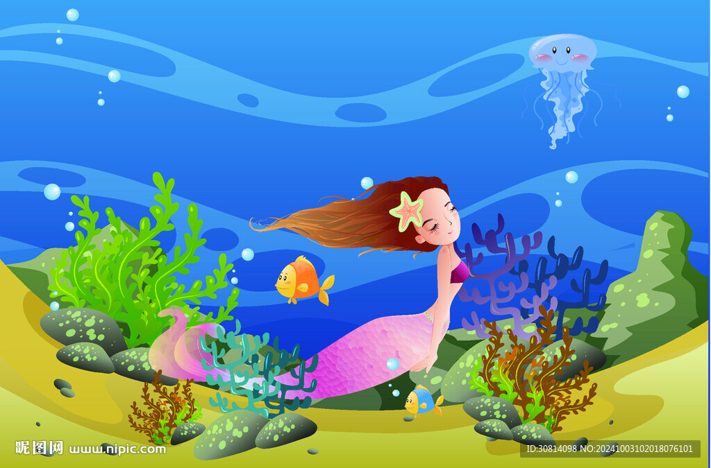 卡通美人鱼