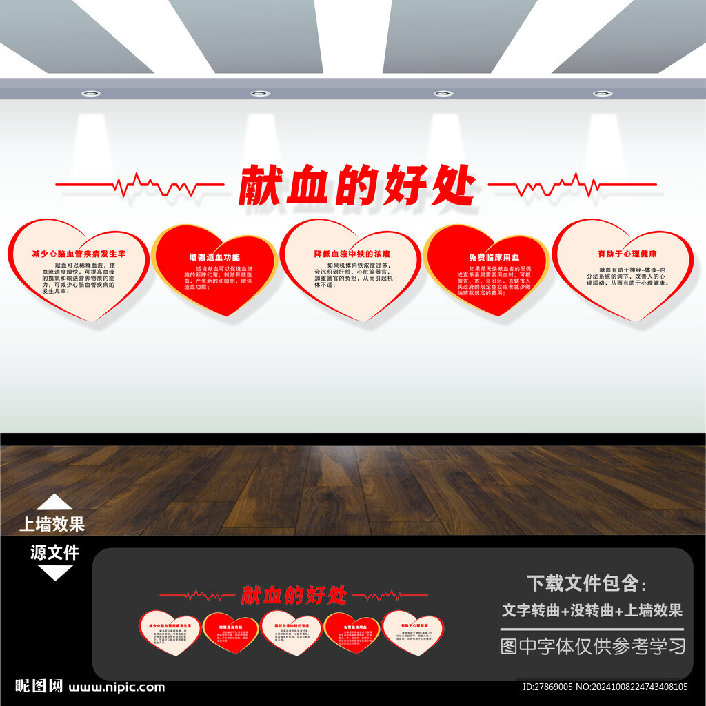 无偿献血文化墙