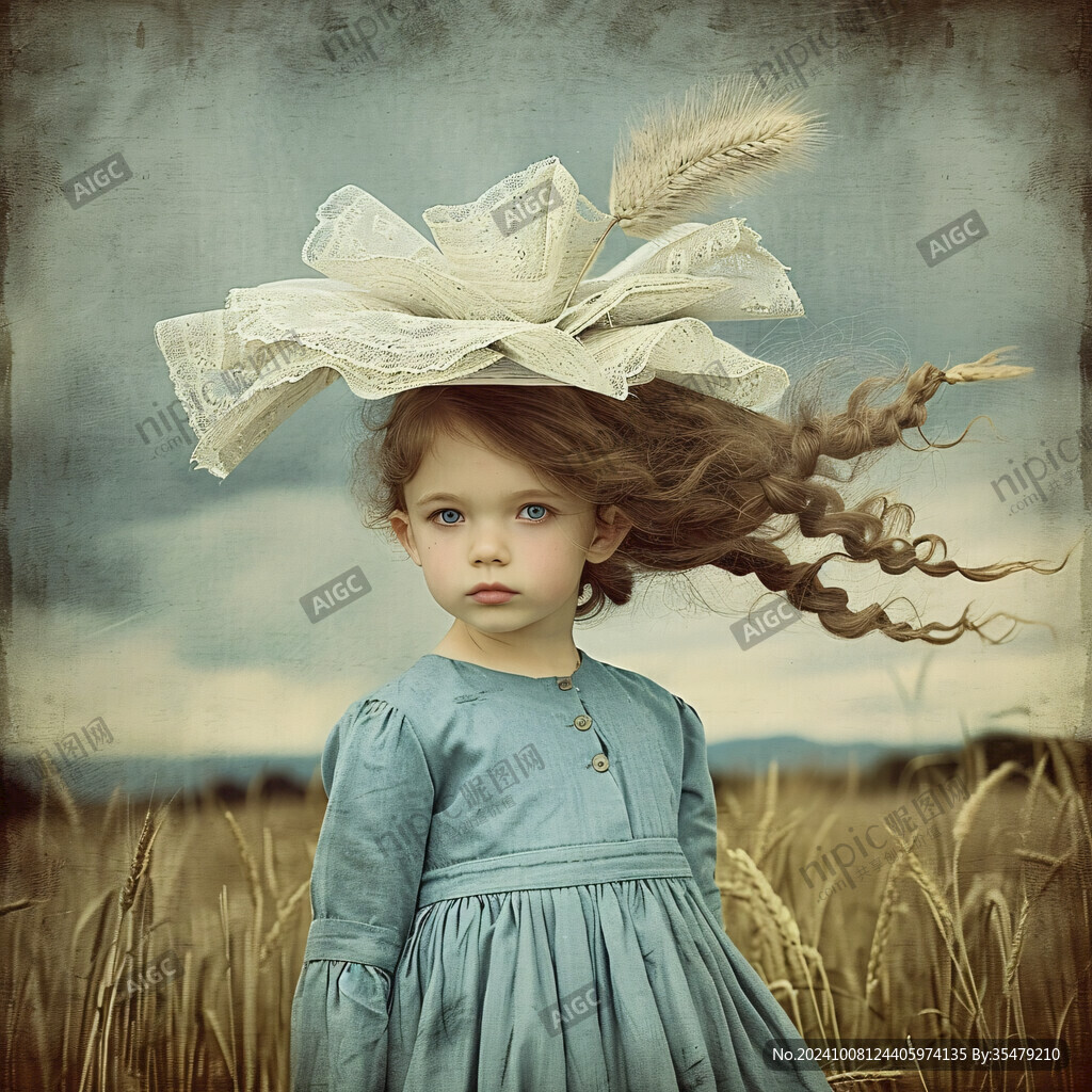 怡然自得的小女孩壁纸