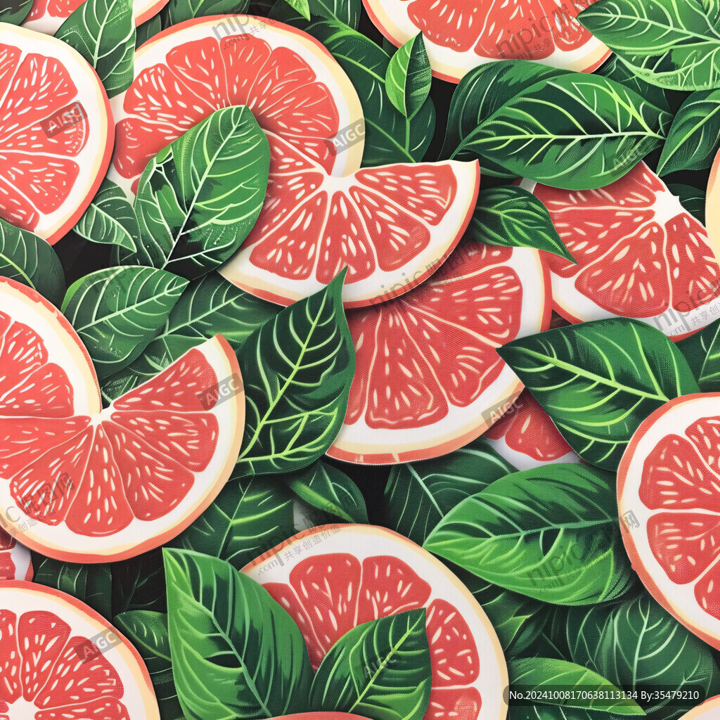 活力西柚色立体背景