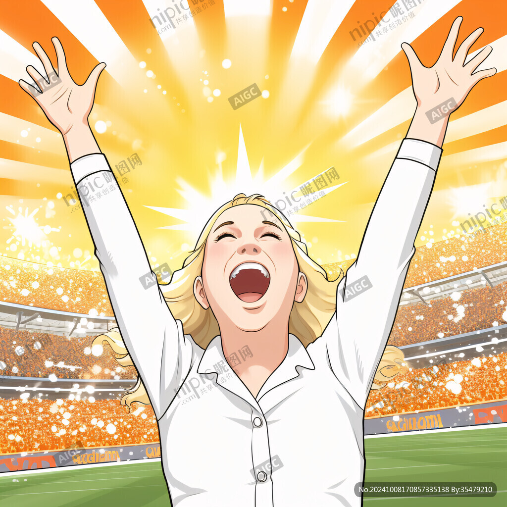 热烈欢呼足球场