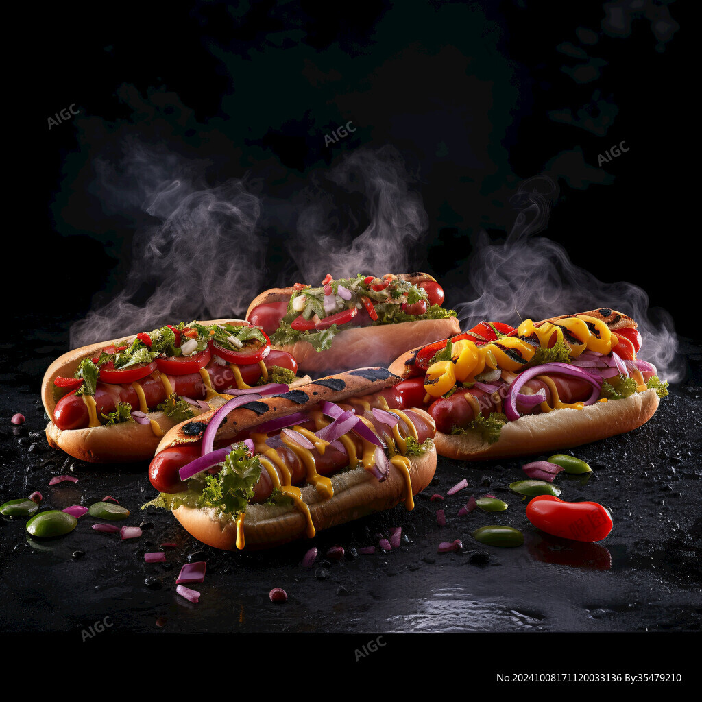 美式热狗西餐美食小吃