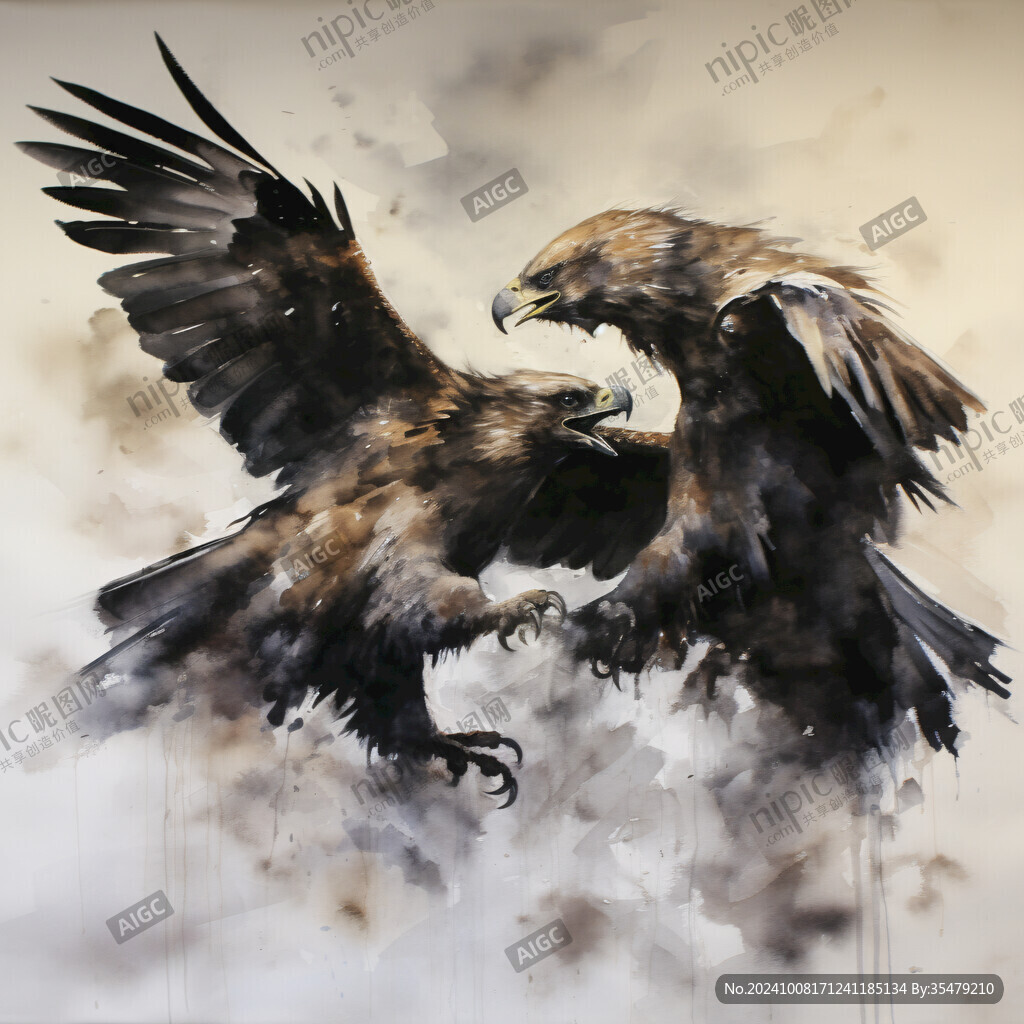 雄鹰抽象画