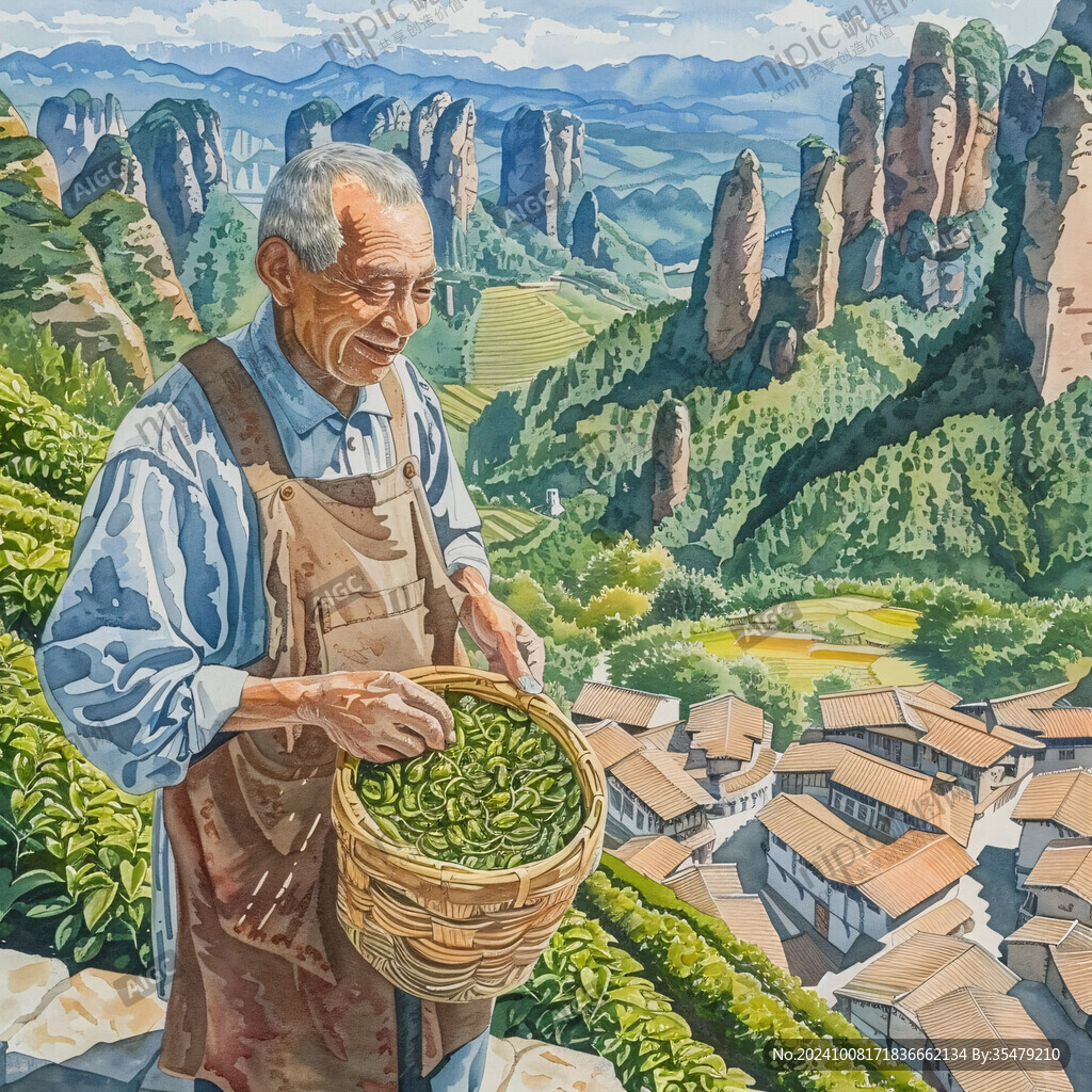 武夷岩茶插画