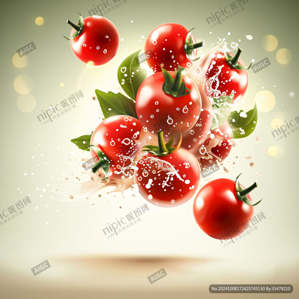 圣女果噪点插画