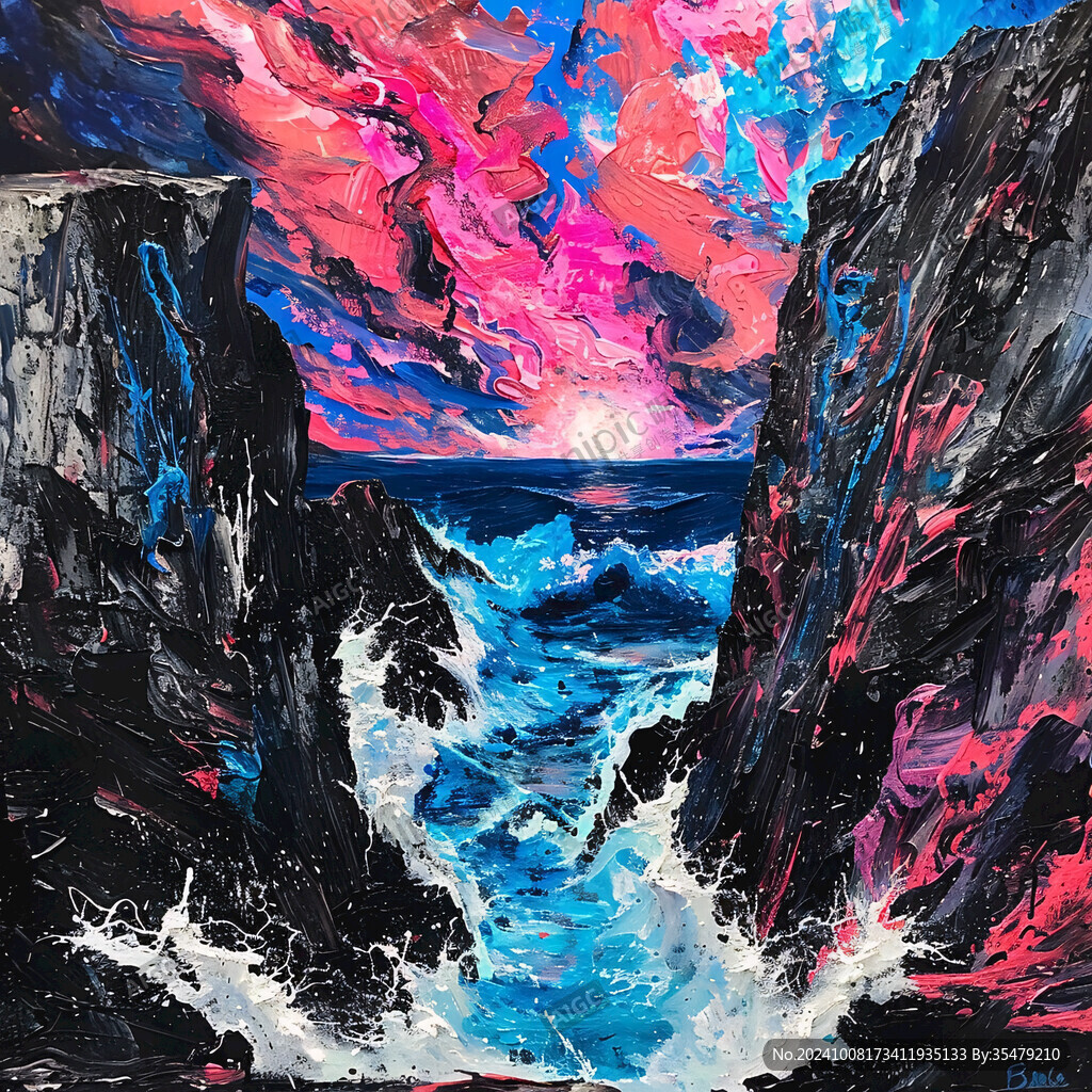 海峡日落 壮阔美景