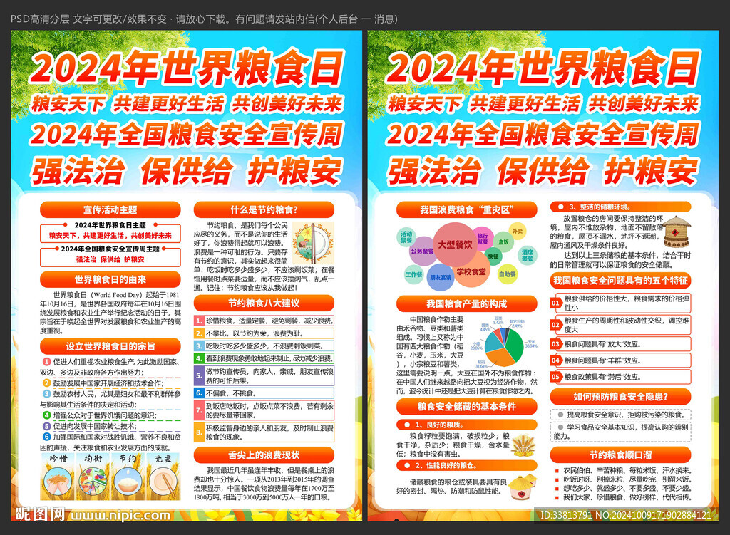 全国粮食安全宣传周宣传单