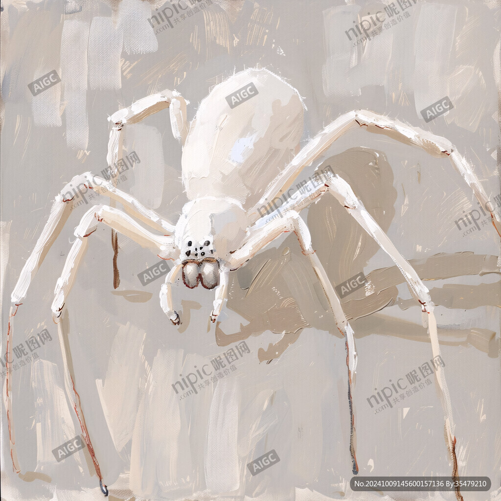 雪白巨蛛 静待猎物