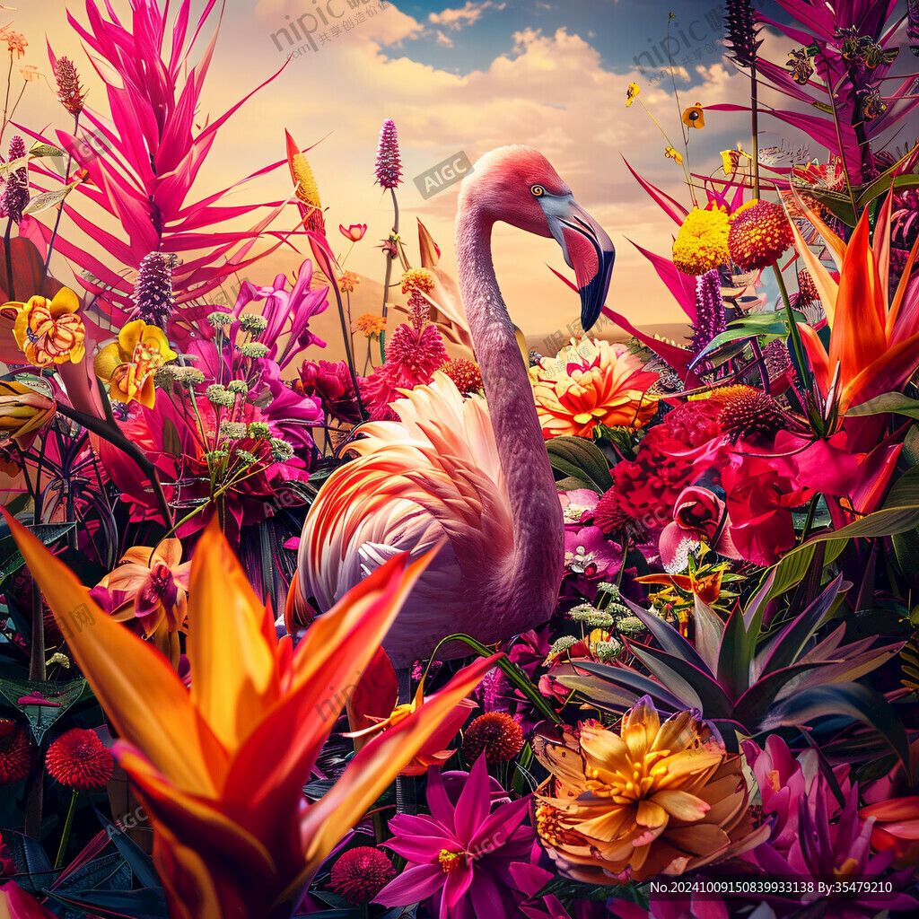 3d立体孔雀花鸟