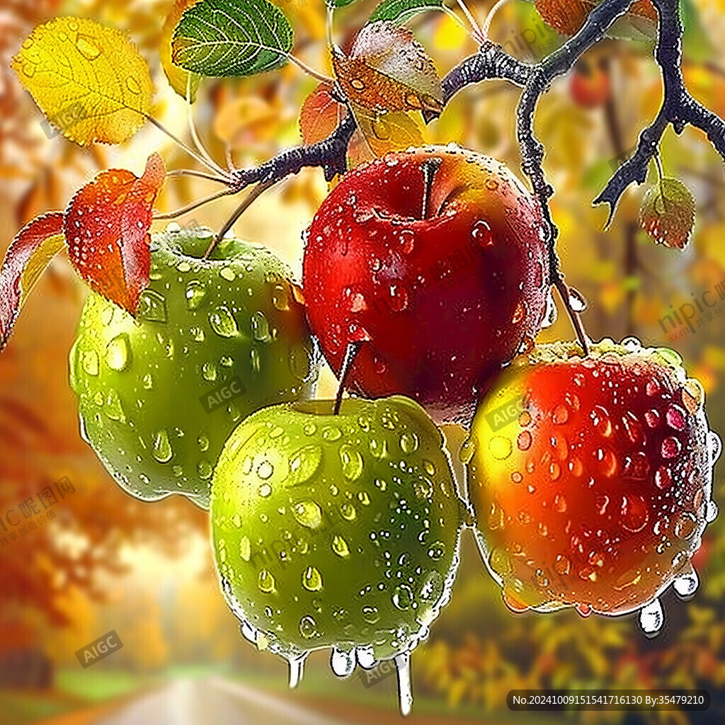 3d立体画苹果树