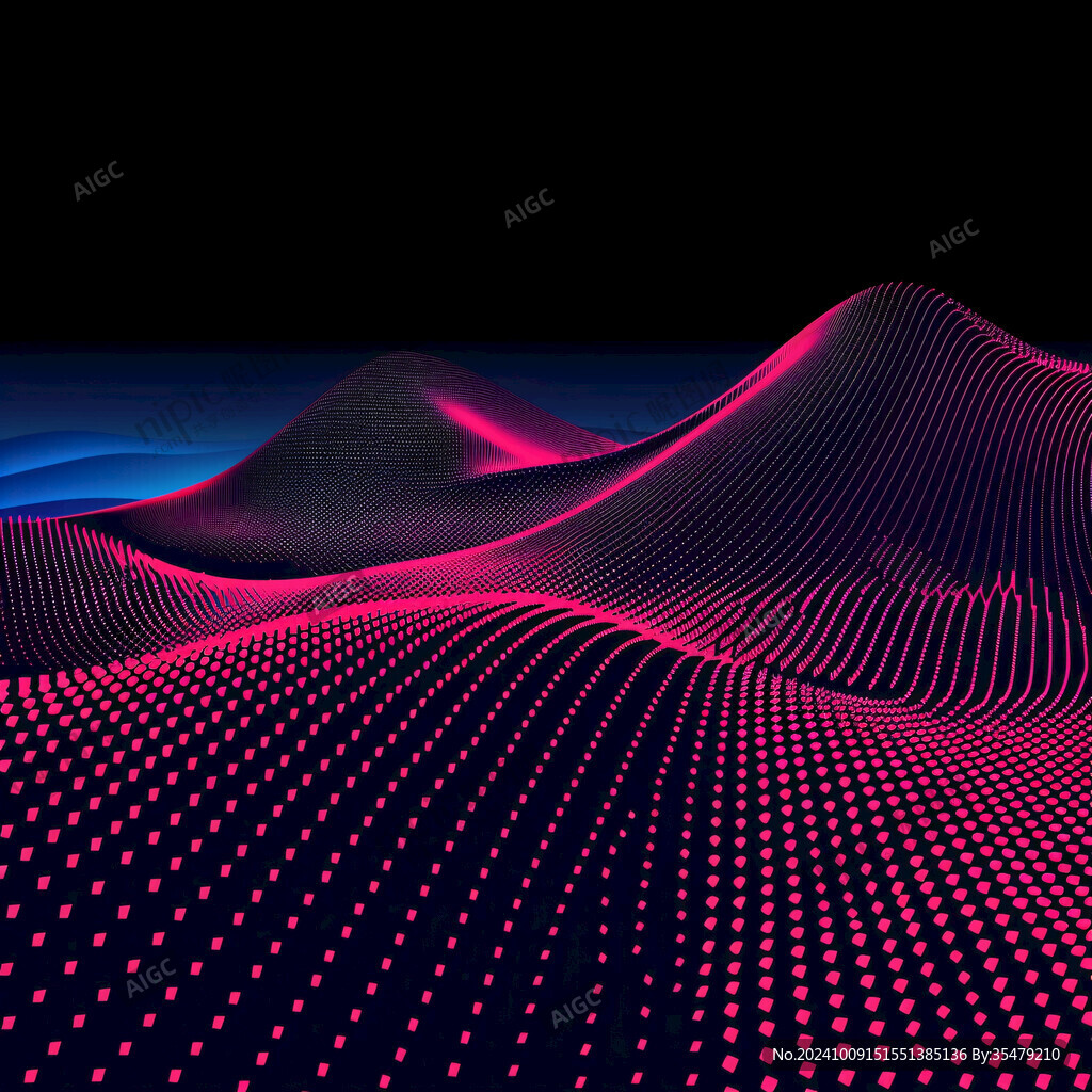 3d波浪线弧线弧形山