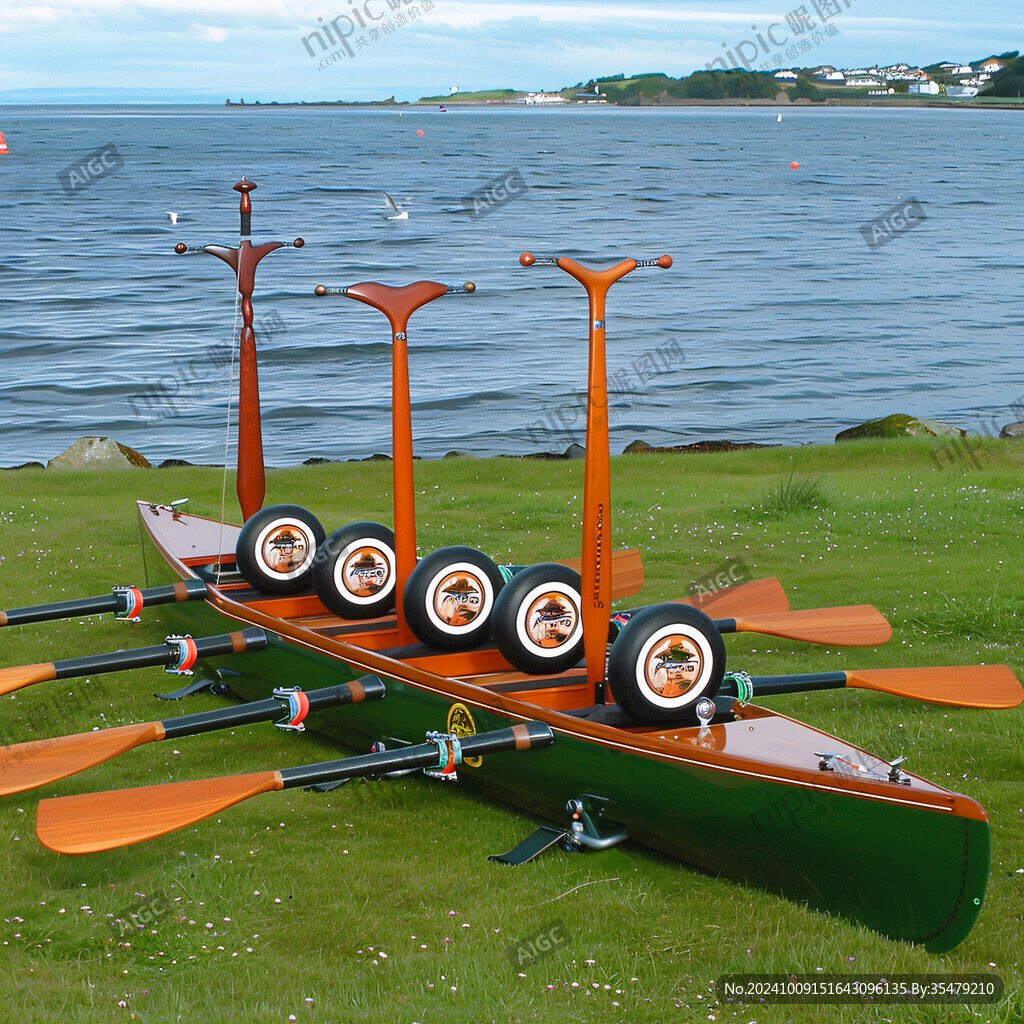 皮划艇运动雕塑