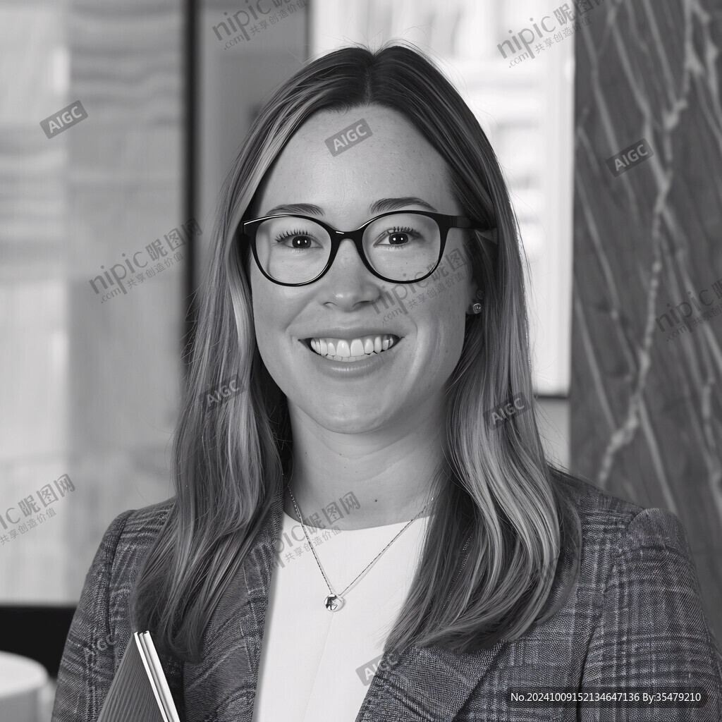 戴眼镜微笑人物