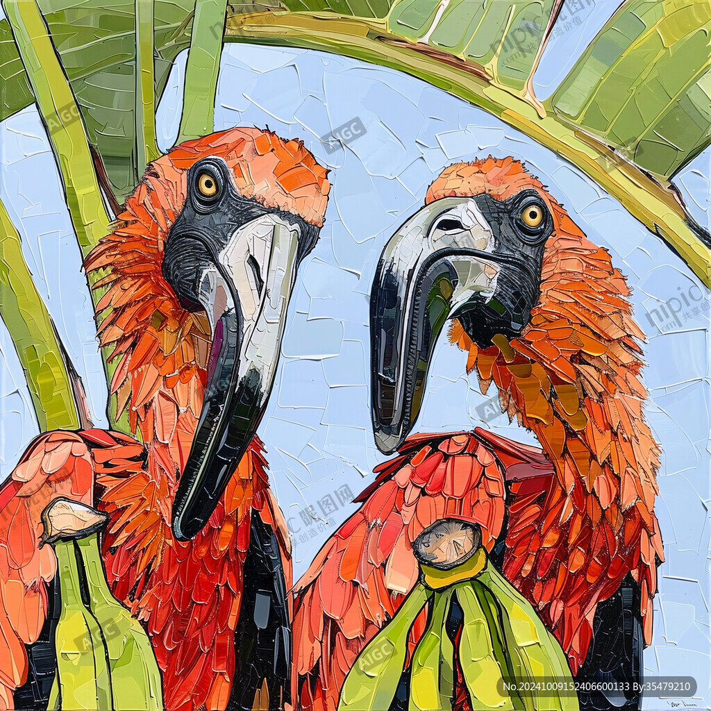 立体画金刚鹦鹉