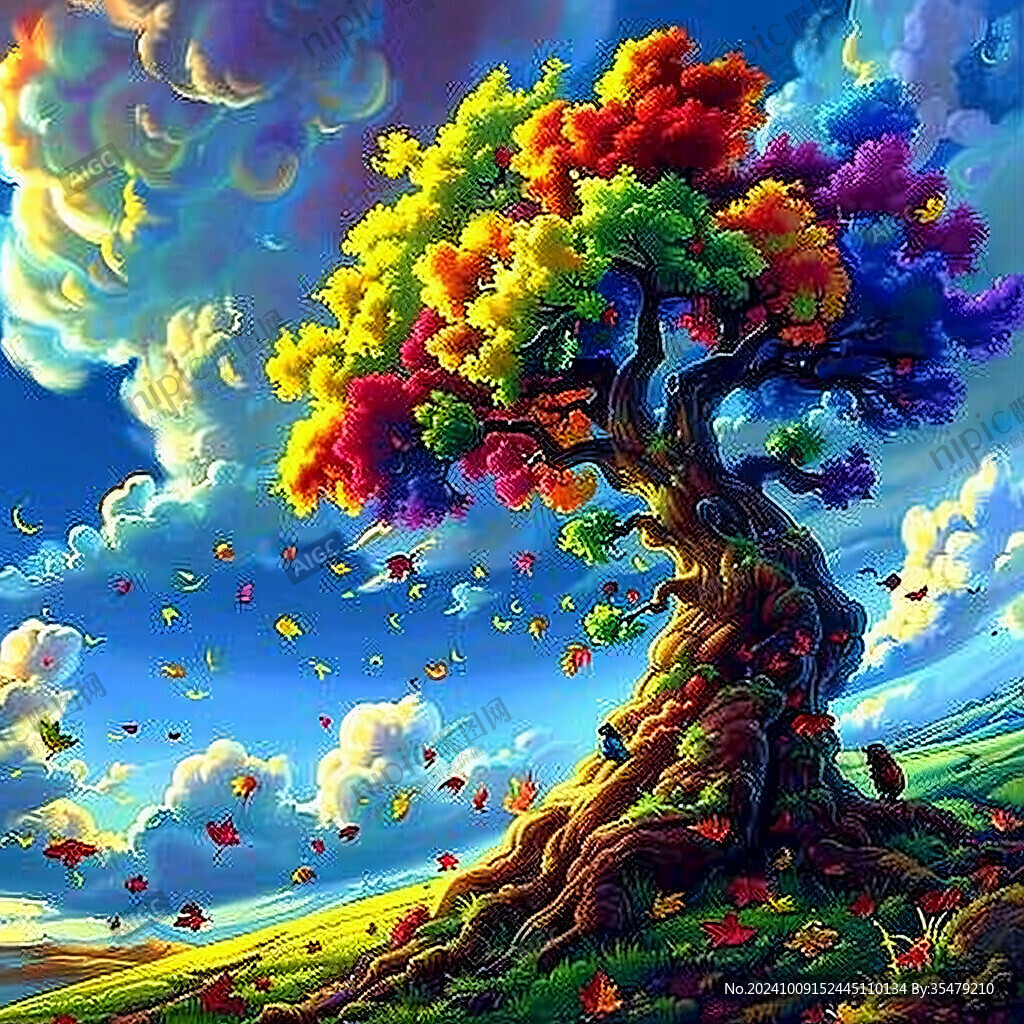 3d立体画苹果树