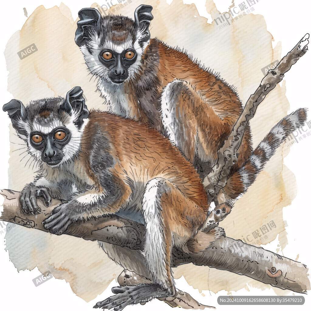 动物水彩画动物油画