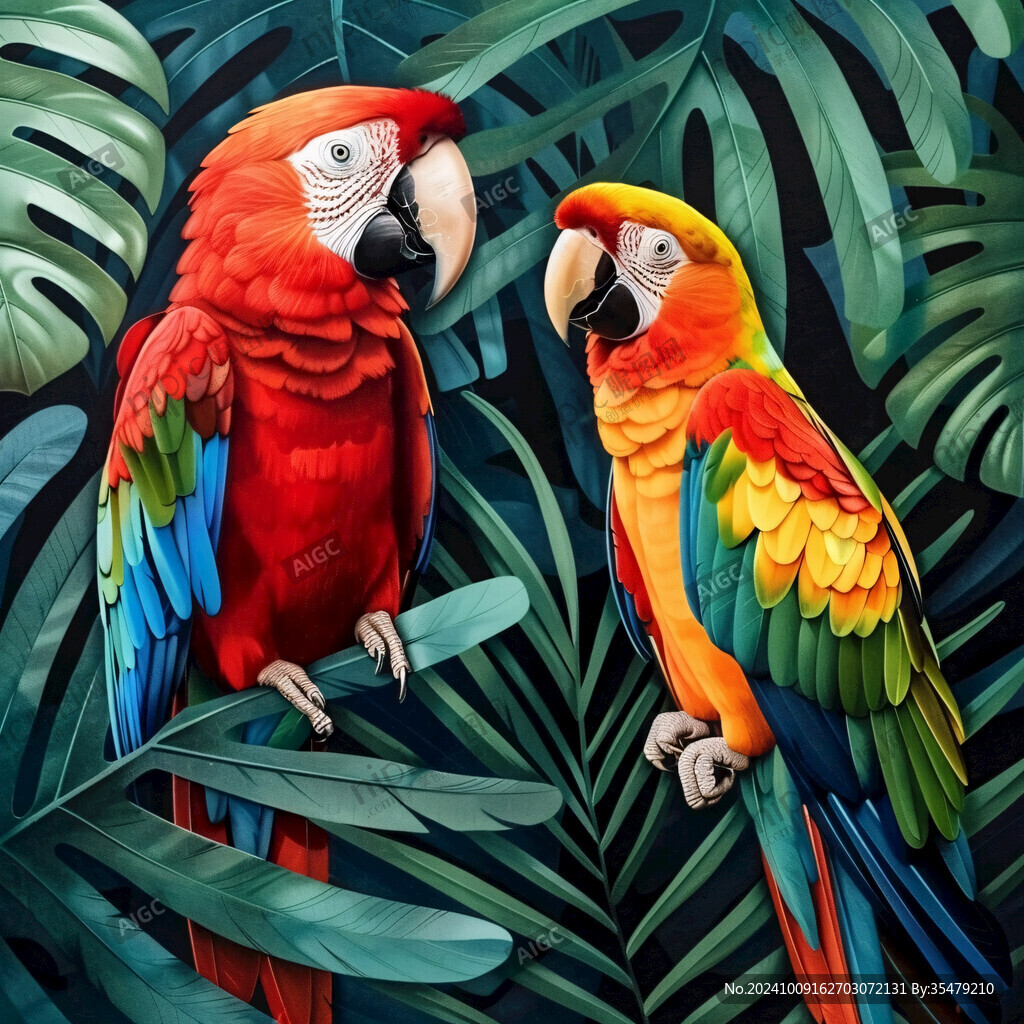 立体画金刚鹦鹉