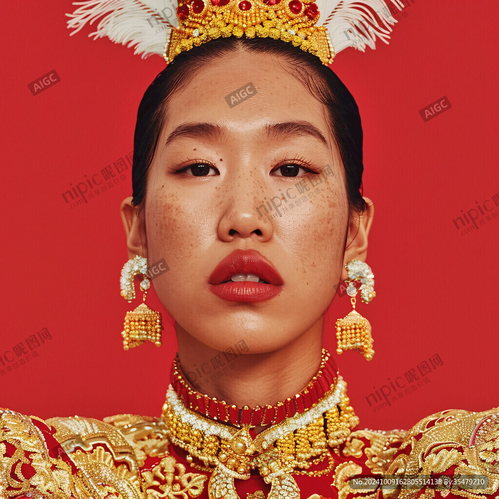 凤冠霞帔婚纱照结婚照