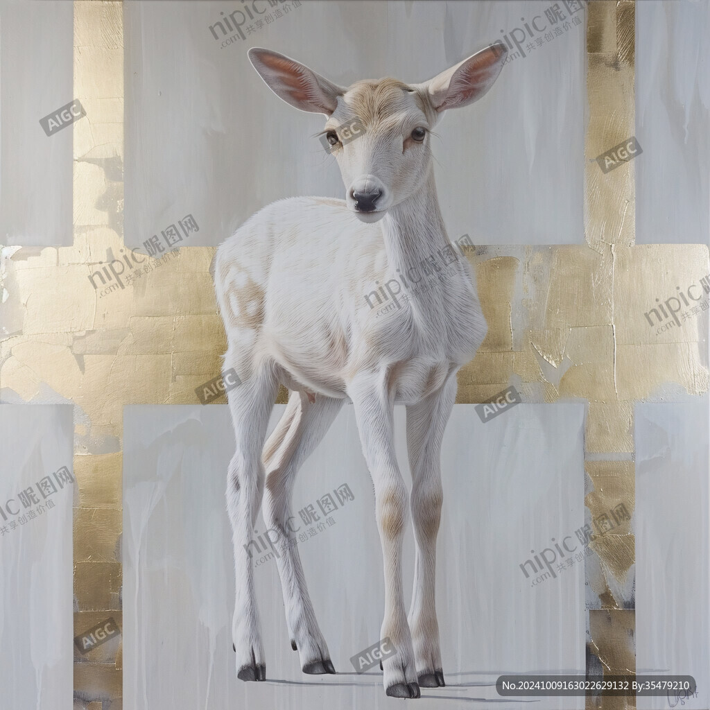 白尾鹿玻璃钢雕塑