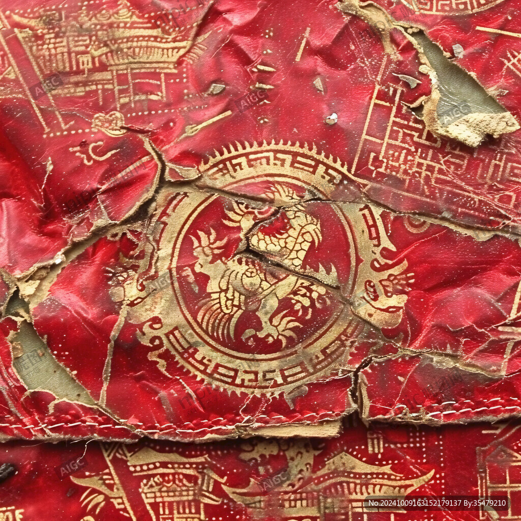 江绸织四团金龙日月章