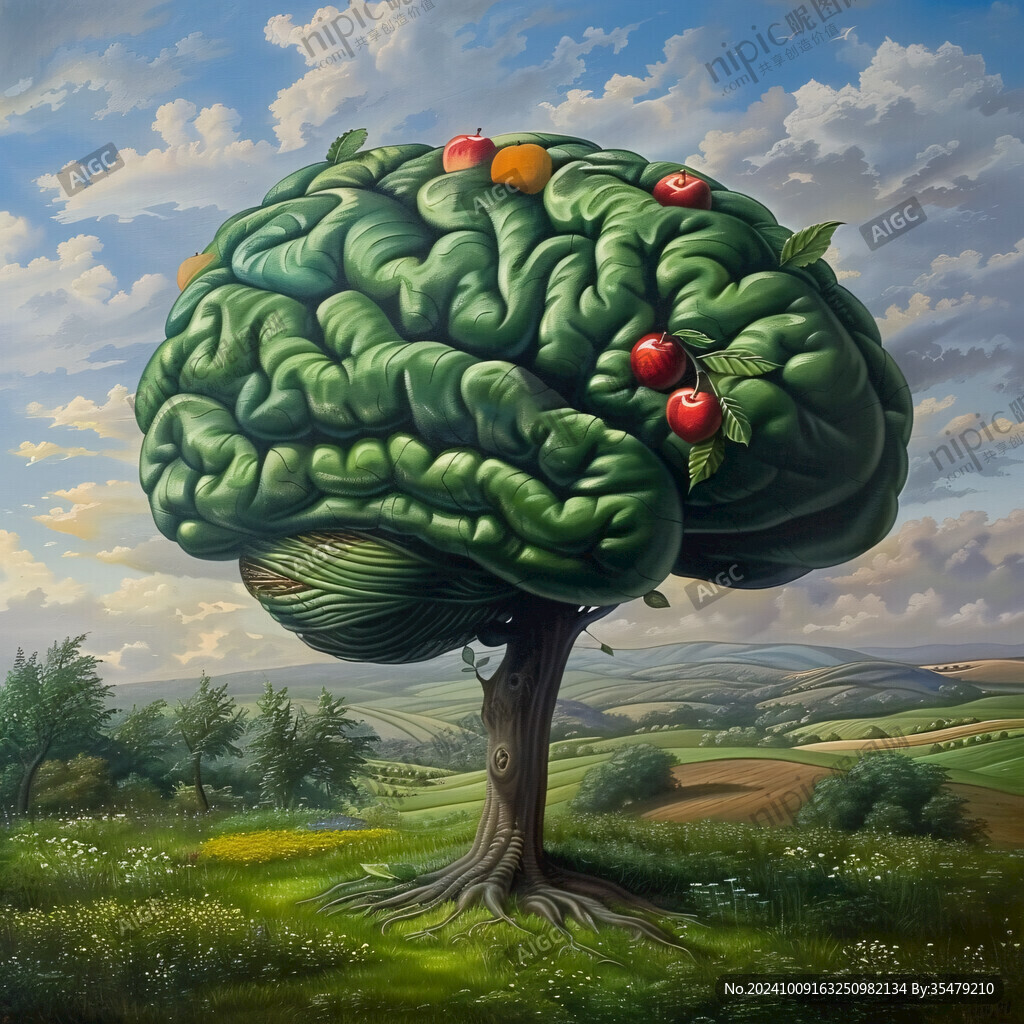 3d立体画苹果树