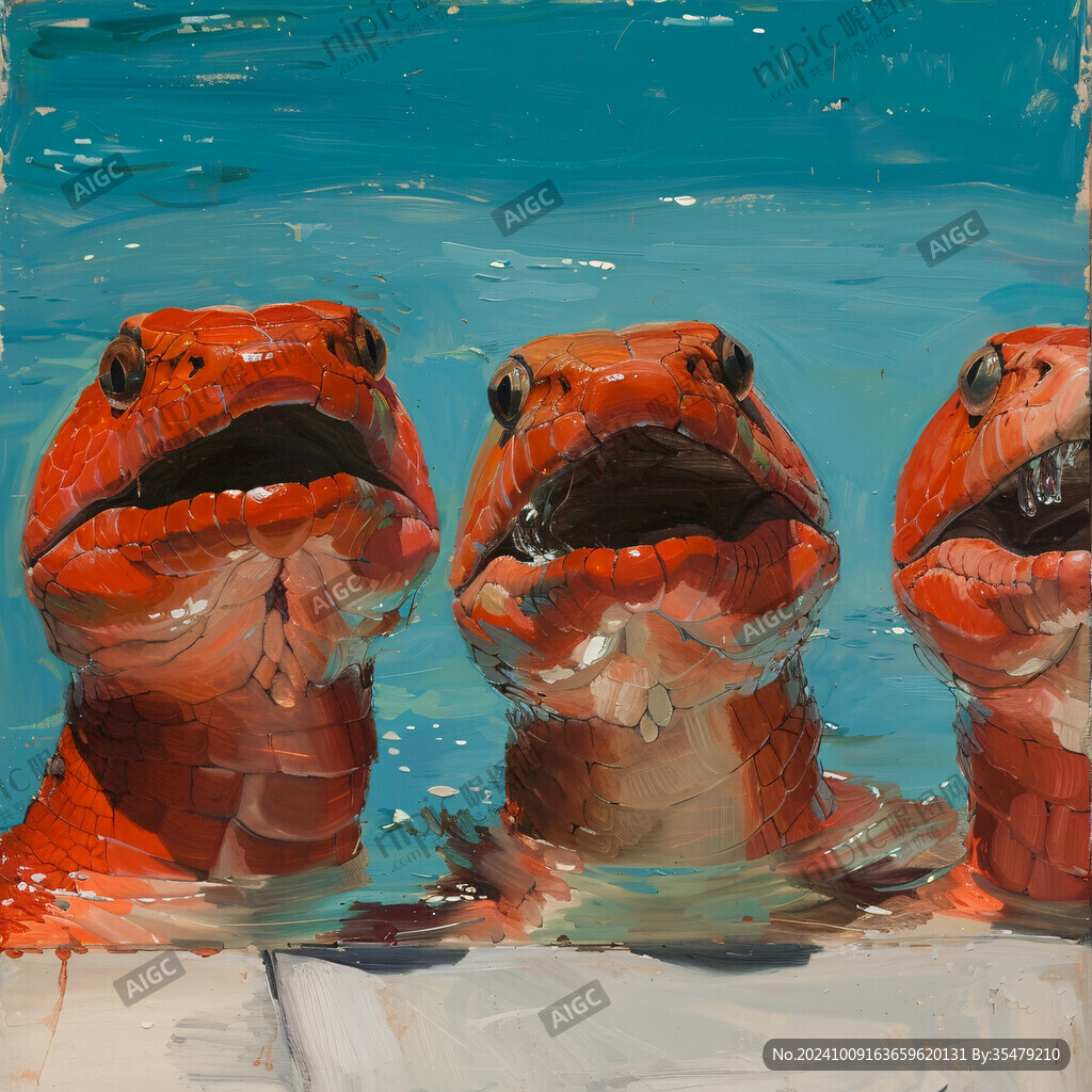 动物水彩画动物油画