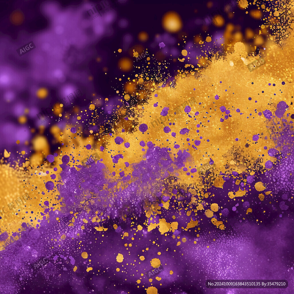紫色金色深色创意图片