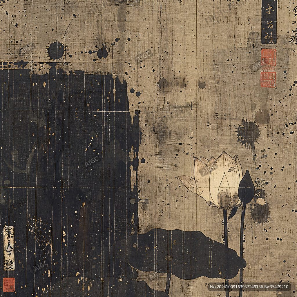 禅意画喷绘电子图库