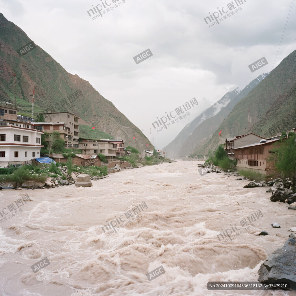 长江天险河岸湍流