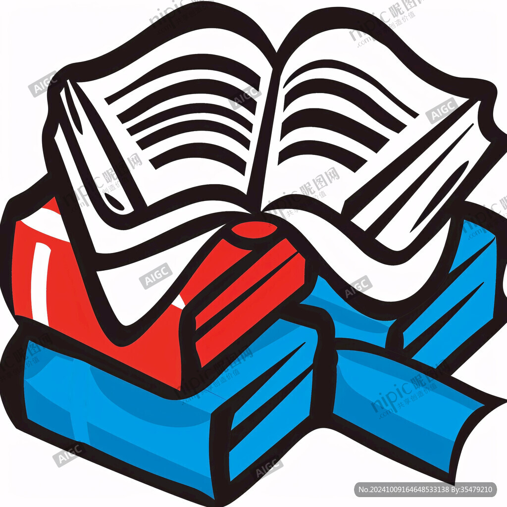 科技书籍卡通图案