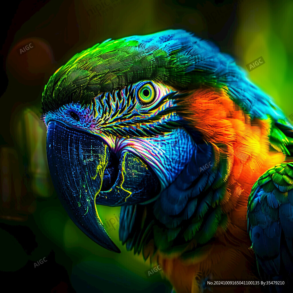 立体画金刚鹦鹉