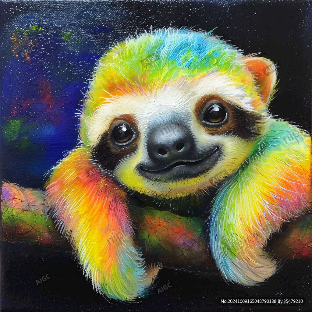 动物水彩画动物油画