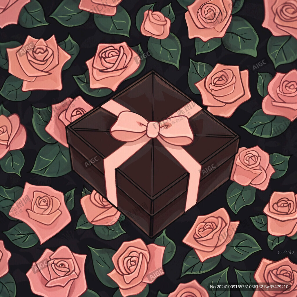 玫瑰花手绘包装