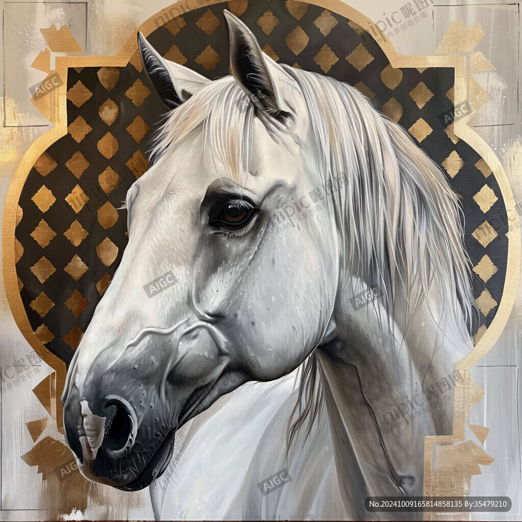3d浮雕马装饰画