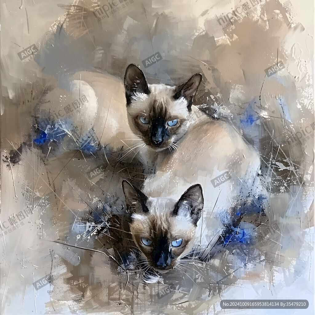 动物水彩画动物油画