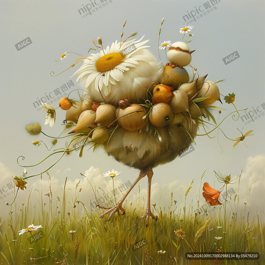 3d立体孔雀花鸟