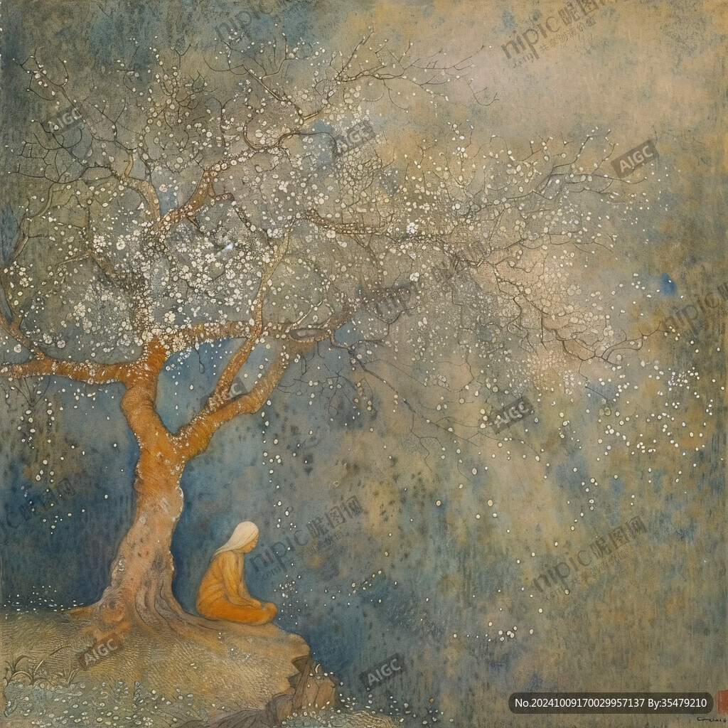 现代画家居饰画树梦幻