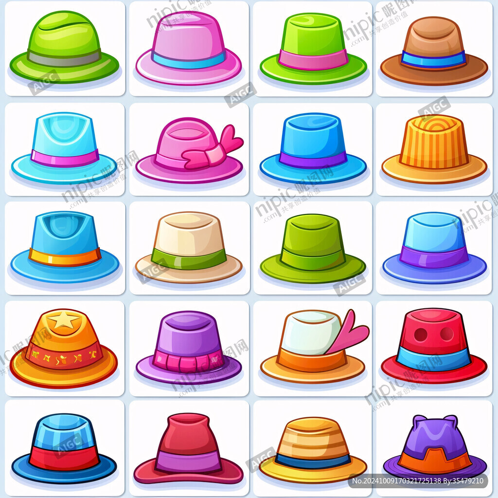 帽子颜色图
