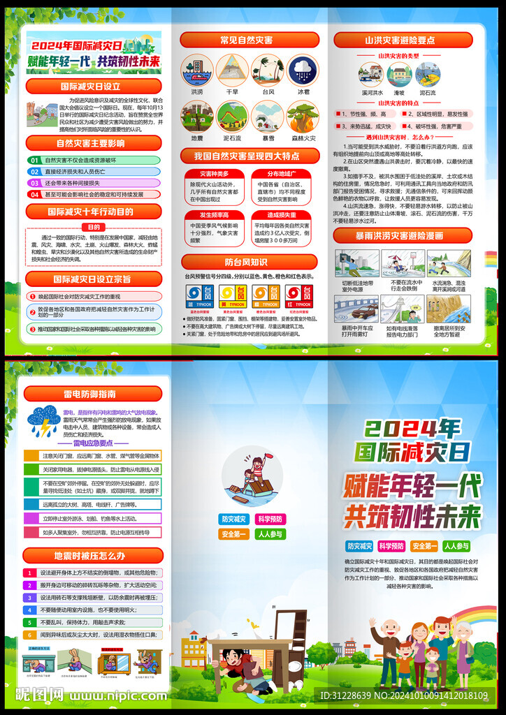 2024年国际减灾日展板