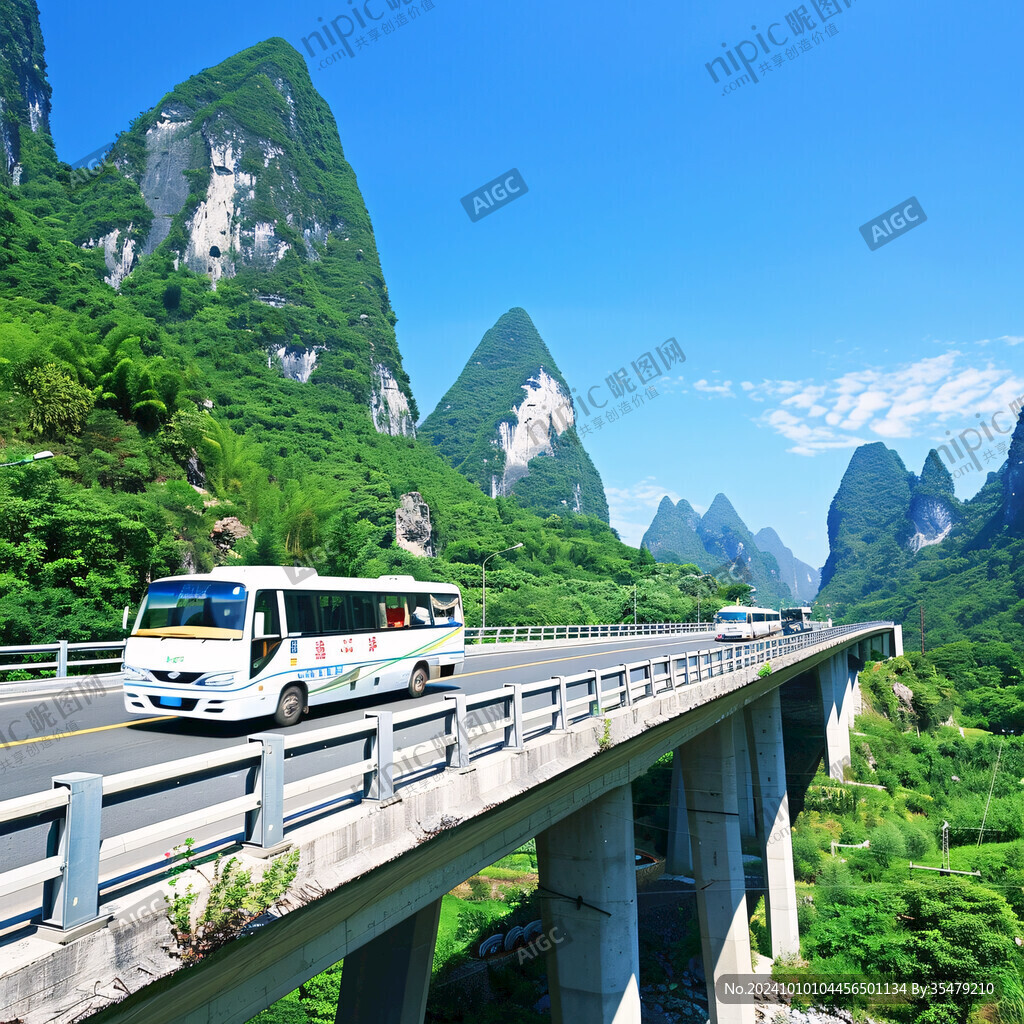 景区游览车高架轨道